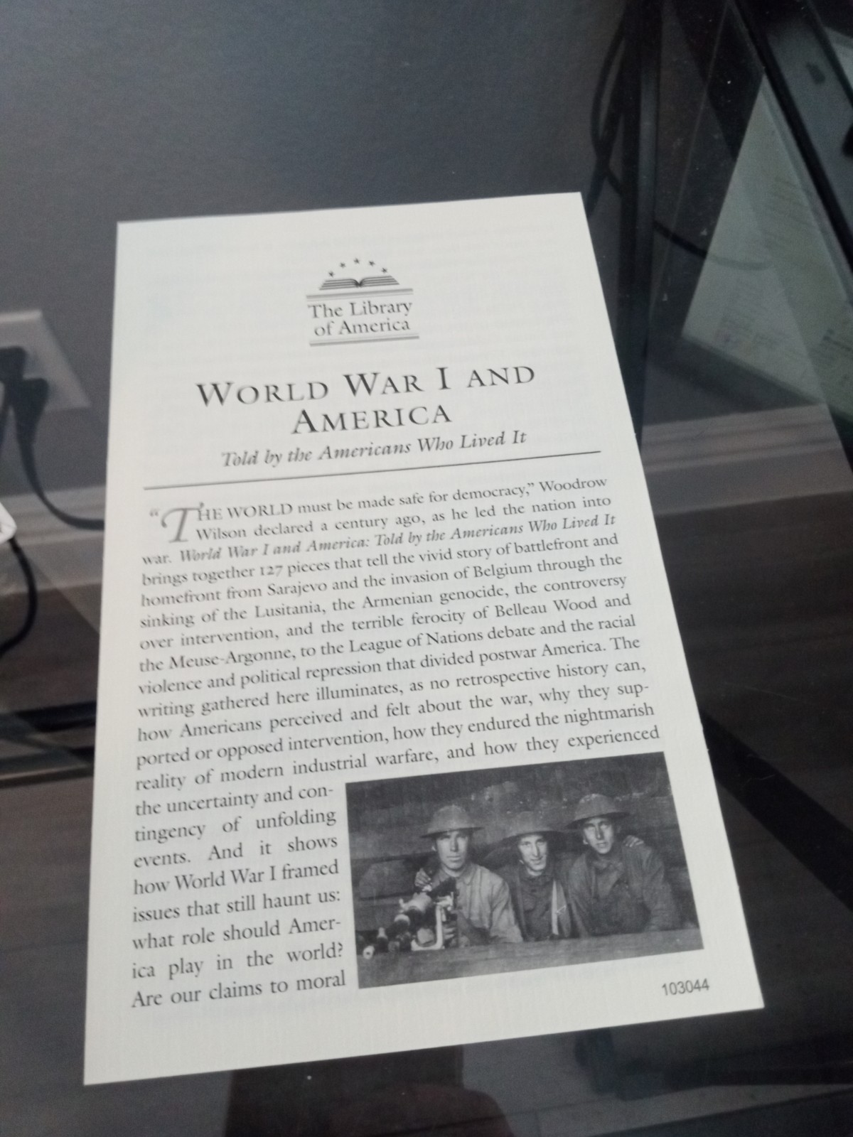 Library of America World War 1 And America Told By Americans Who Lived It VG*