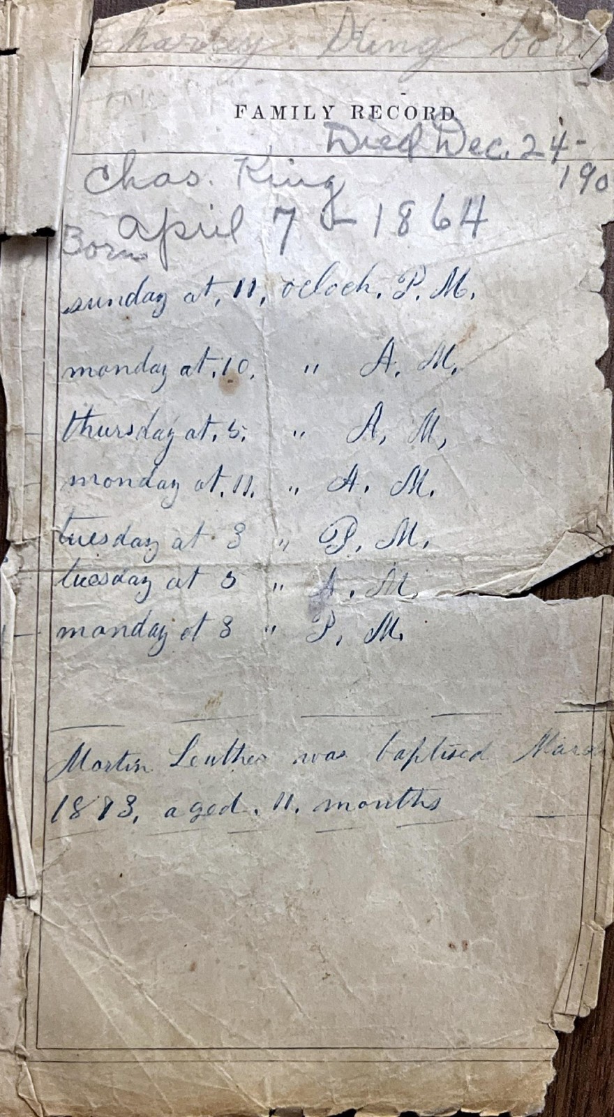 1868 Harris Family Bible (Bible Rescue #1025)