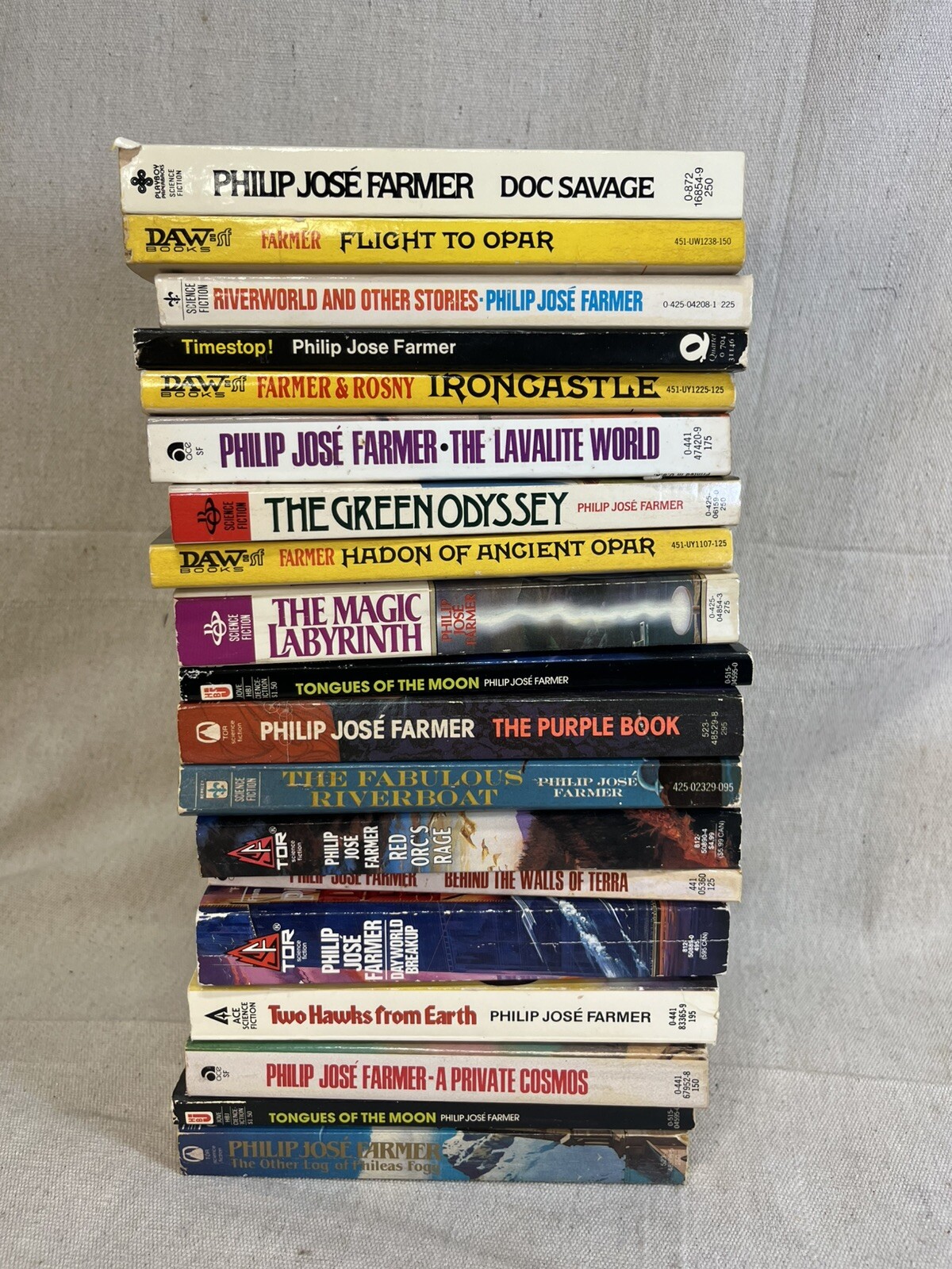 Philip Jose Farmer Book Lot Of 19 VTG Sci Fi Fantasy Paperback V6487