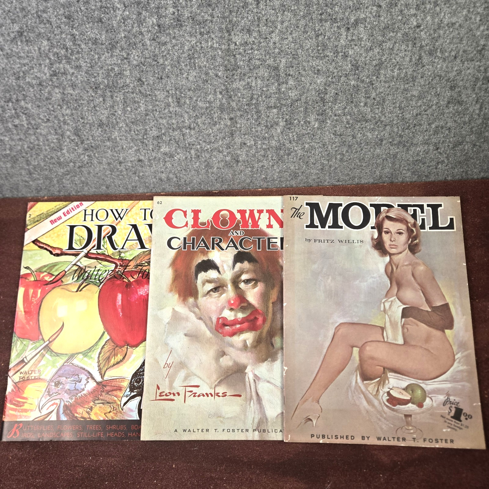 Vintage Lot of 3 Walter T. Foster Art Books Paperback (#2, #62 & #117)