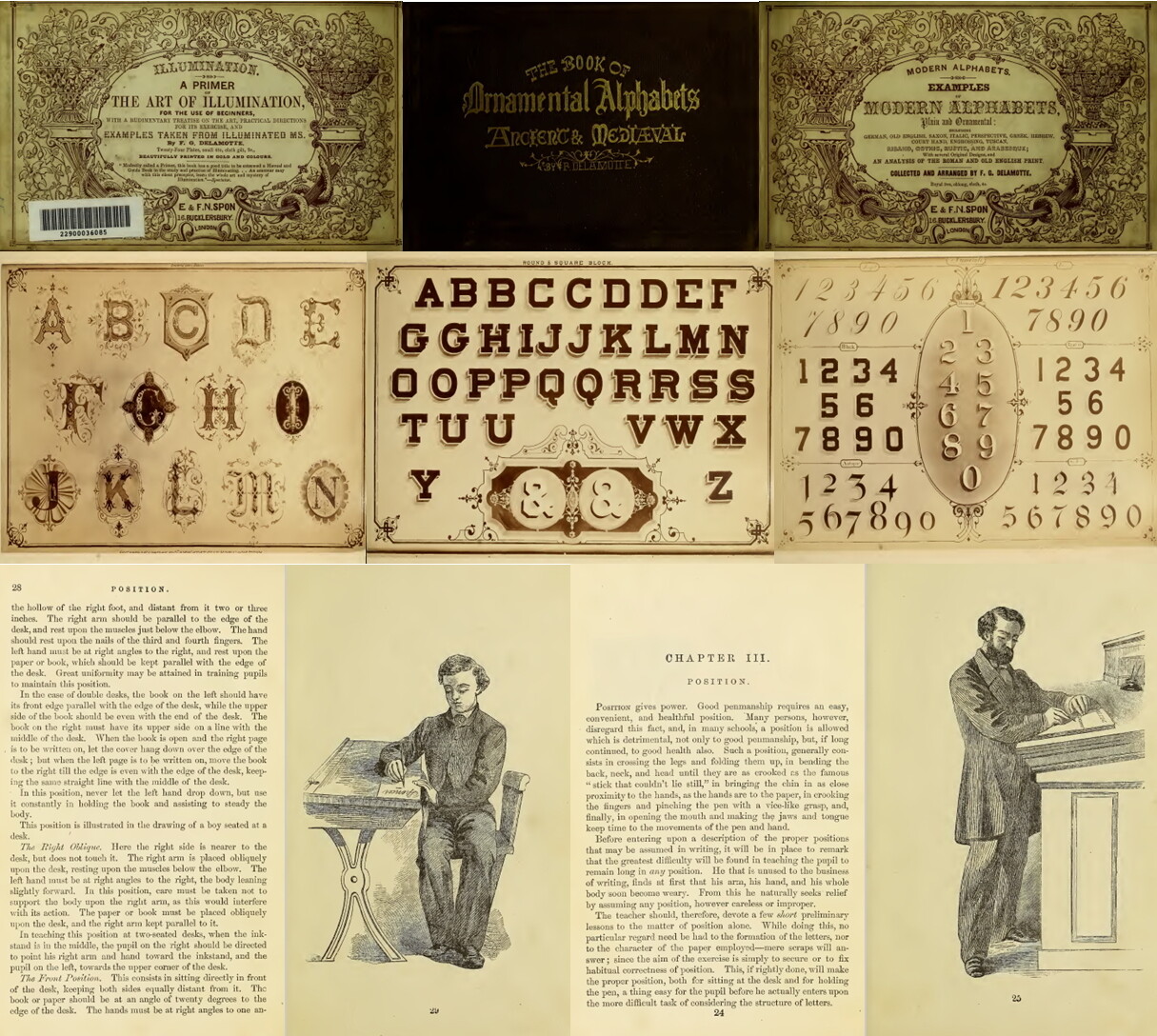 Lettering Alphabets Monograms Penmanship Writing Card Sign – 122 Old Books DVD