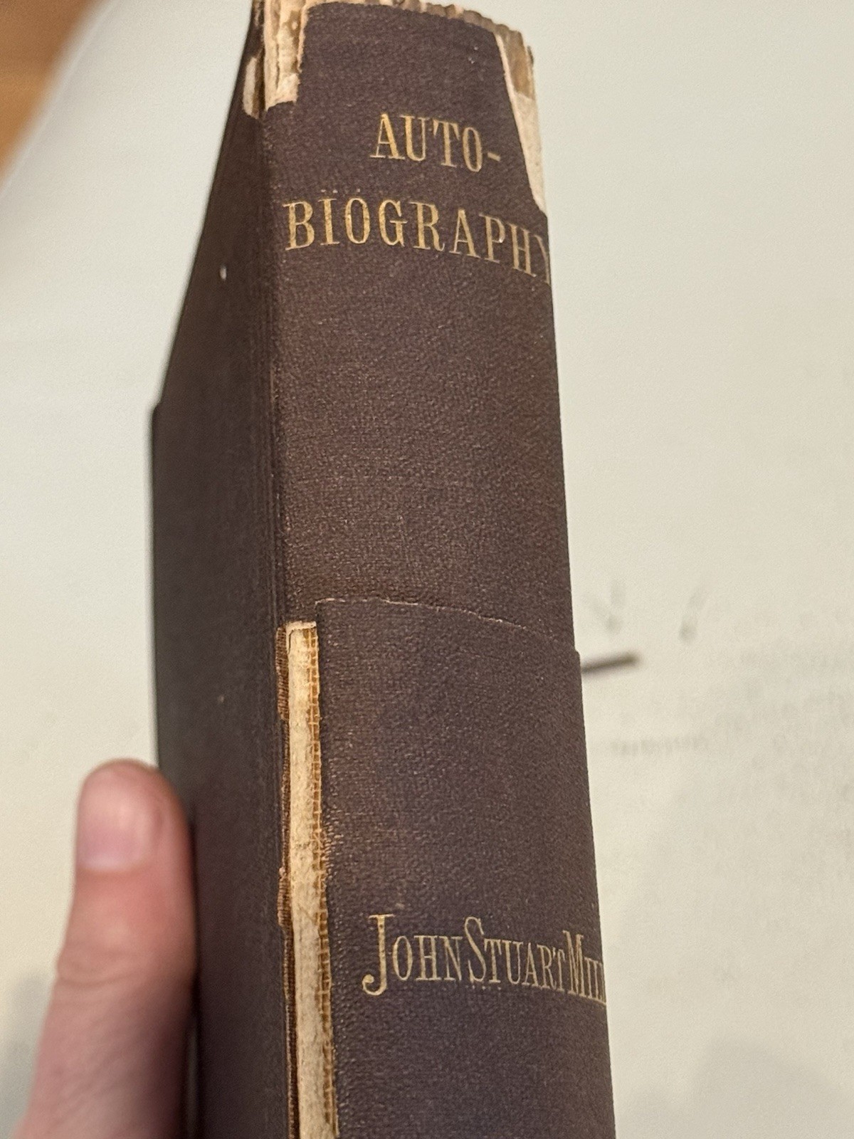 Autobiography by John Stuart Mill 1874 Hardcover Book Henry Holt 35s