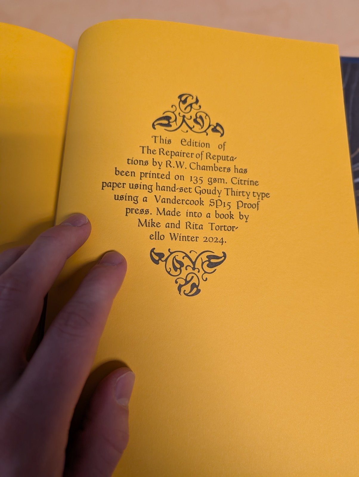?Chambers THE KING IN YELLOW THE REPAIRER Pegana Press Letterpress Ltd /65