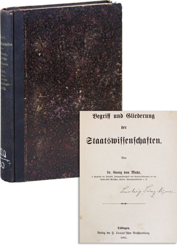 Sammelband of German works on political economy 1903 Ludwig Sinzheimer’s copy