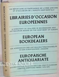 EUROPEAN BOOKDEALERS DIRECTORY OF DEALERS IN SECONDHAND AND ANTIQUARIAN 1971