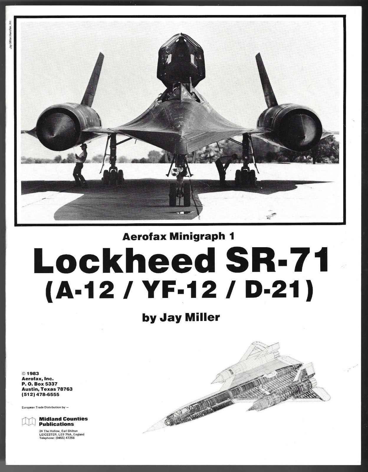 Lockheed SR-71 by Miller USAF Aircraft Aerofax Minigraph 1 Paperback, VG+