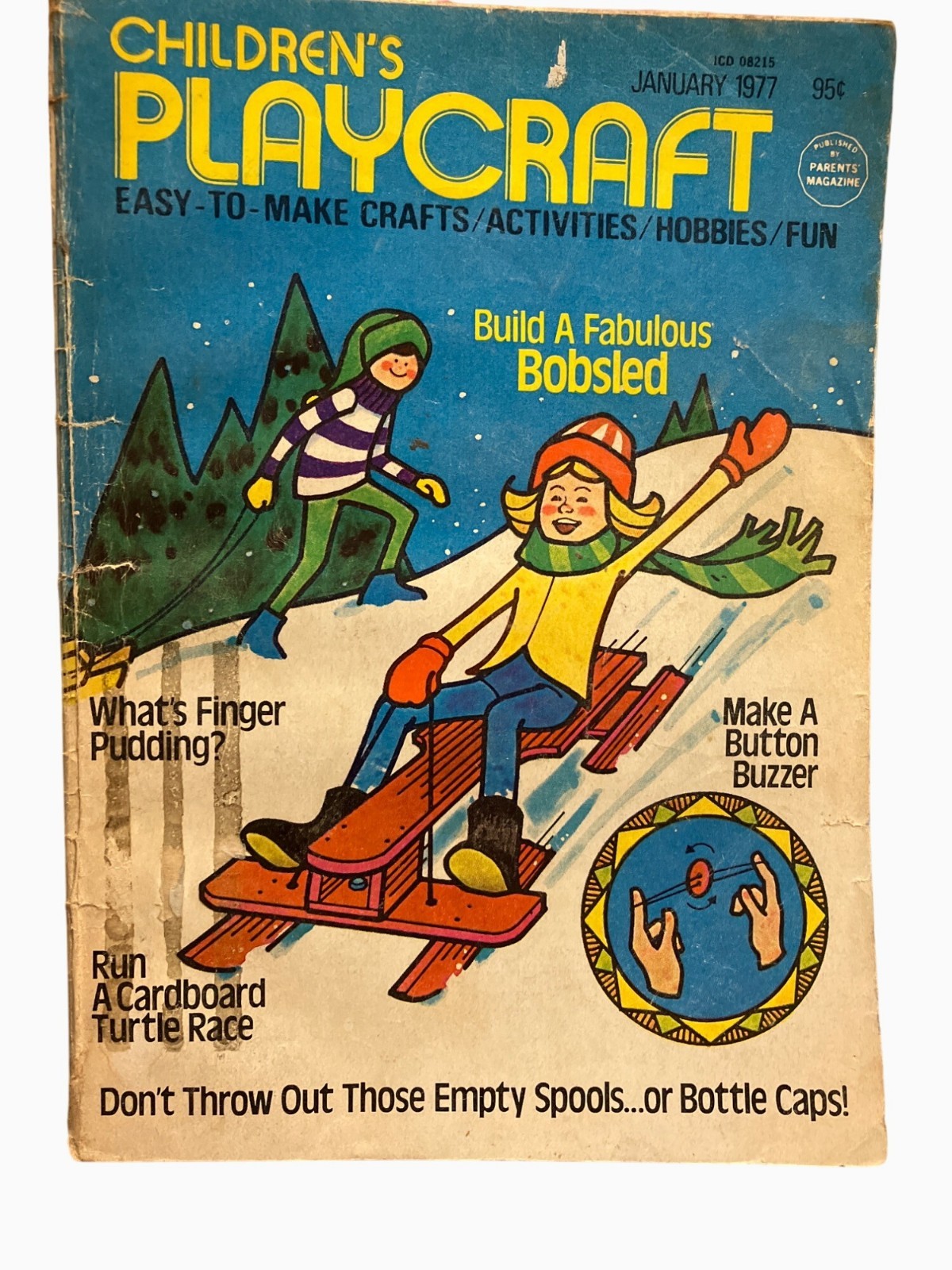 Childrens Playcraft Magazine January 1977 Easy-To-Make Crafts Activities Hobbies