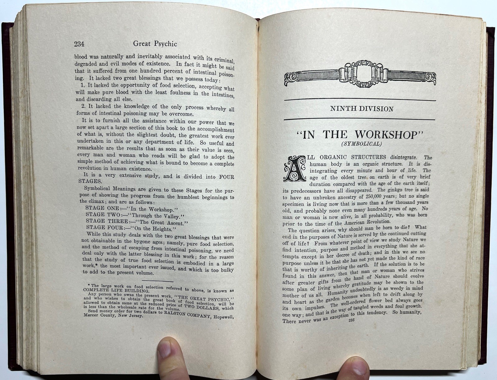 1925 GREAT PSYCHIC OCCULT TELEPATHY SHAFTESBURY PARAPSYCHOLOGY ETHER 1ST ED RARE