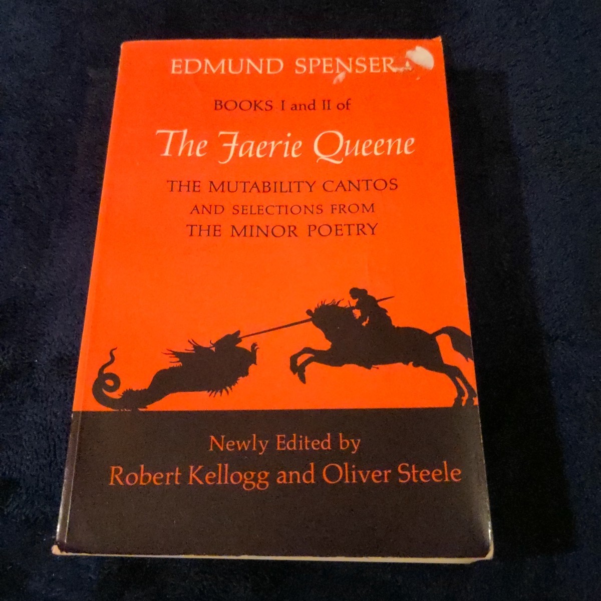 Books I & II of The Faerie Queene by Edmund Spenser Kellogg Steele 1965 Vtg PB