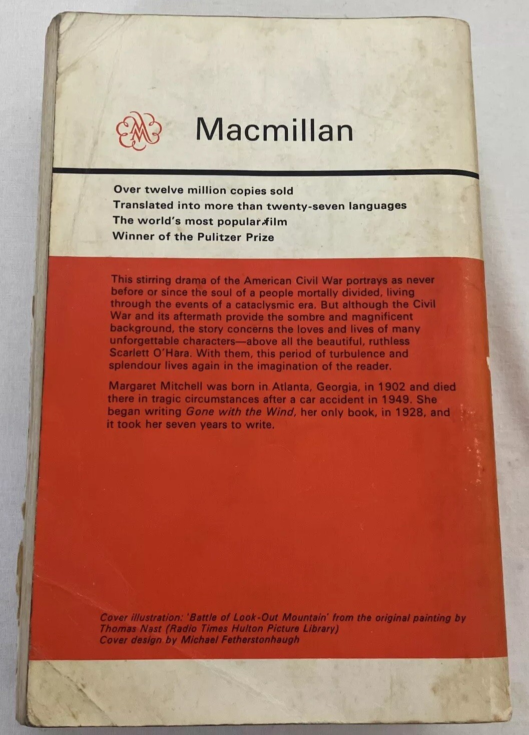 Gone With The Wind Margaret Mitchell Pocket Paper Mac Classic 1966 F1
