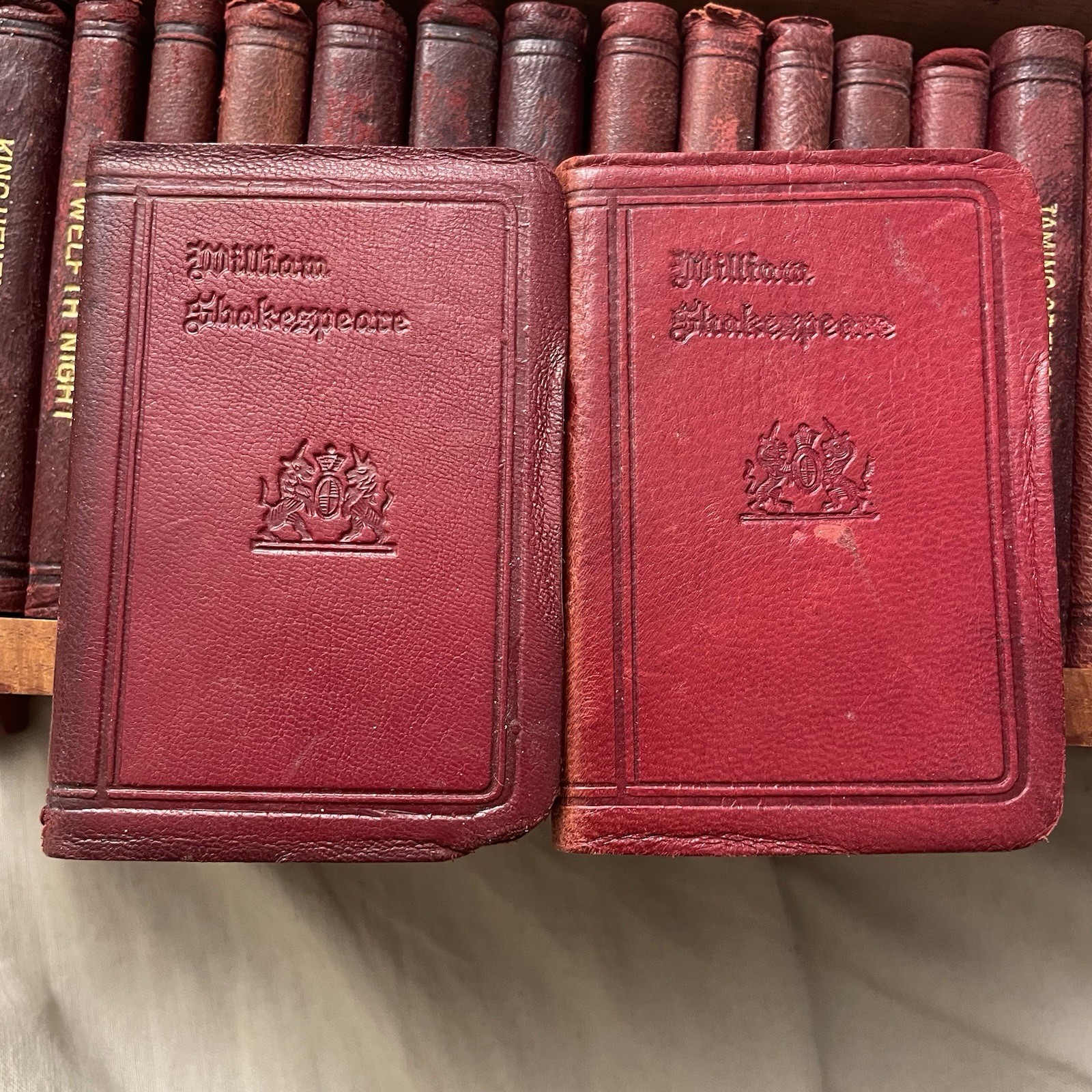 Antique Miniature Knickerbocker Shakespeare Books 23 Vols Original Wood Case