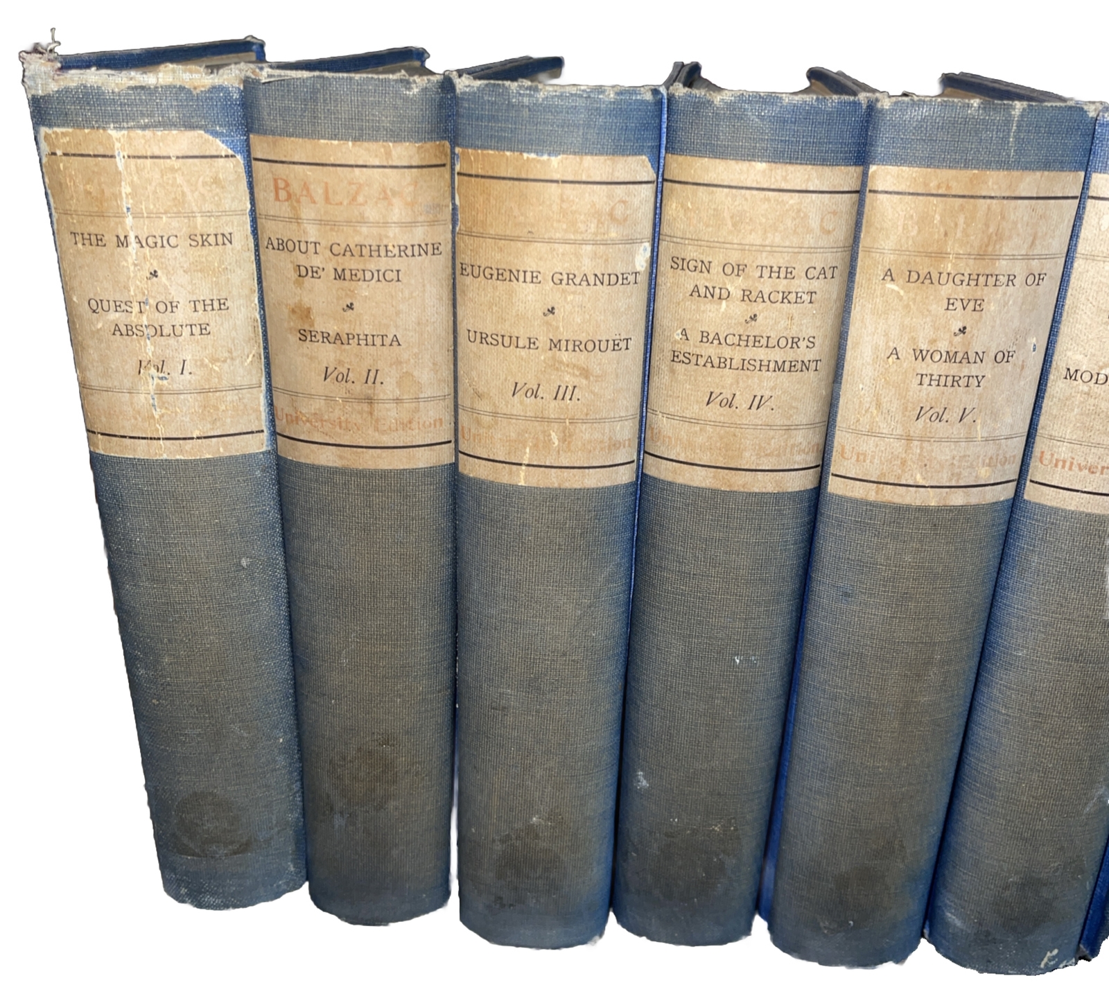 The Set Of Honore de Balzac 18 Volumes HC Vintage 1901 Set Antique Books