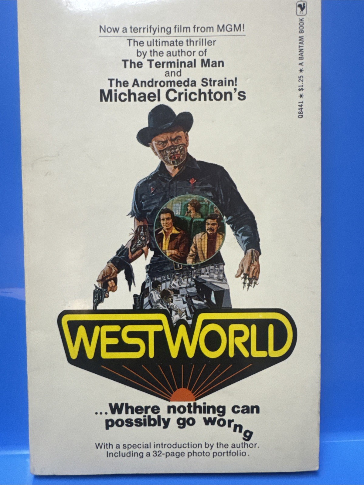 West World Michael Crichton Bantam Screenplay 1st Ed paperback 1974 Movie Tie In