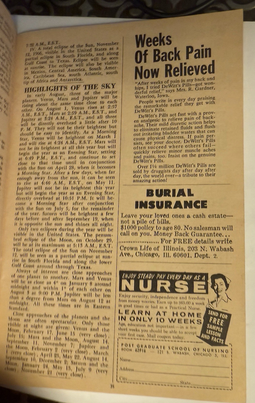 Grier’s Almanac 1966 160th Annual Issue Vintage