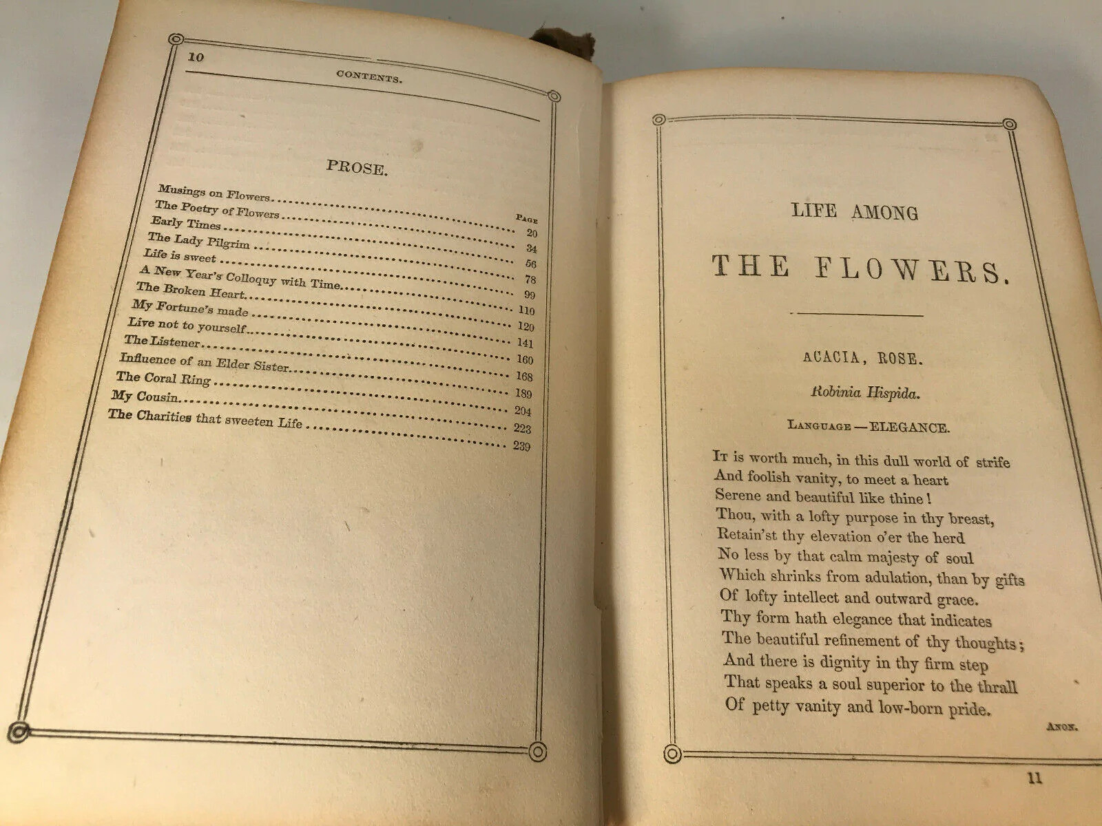 The Rural Wreath of Life Among The Flowers edited by Laura Greenwood 1858