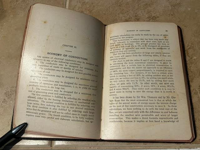 1906 Electrical Wiring and Construction Tables by Horstman & Tousley. Very nice!