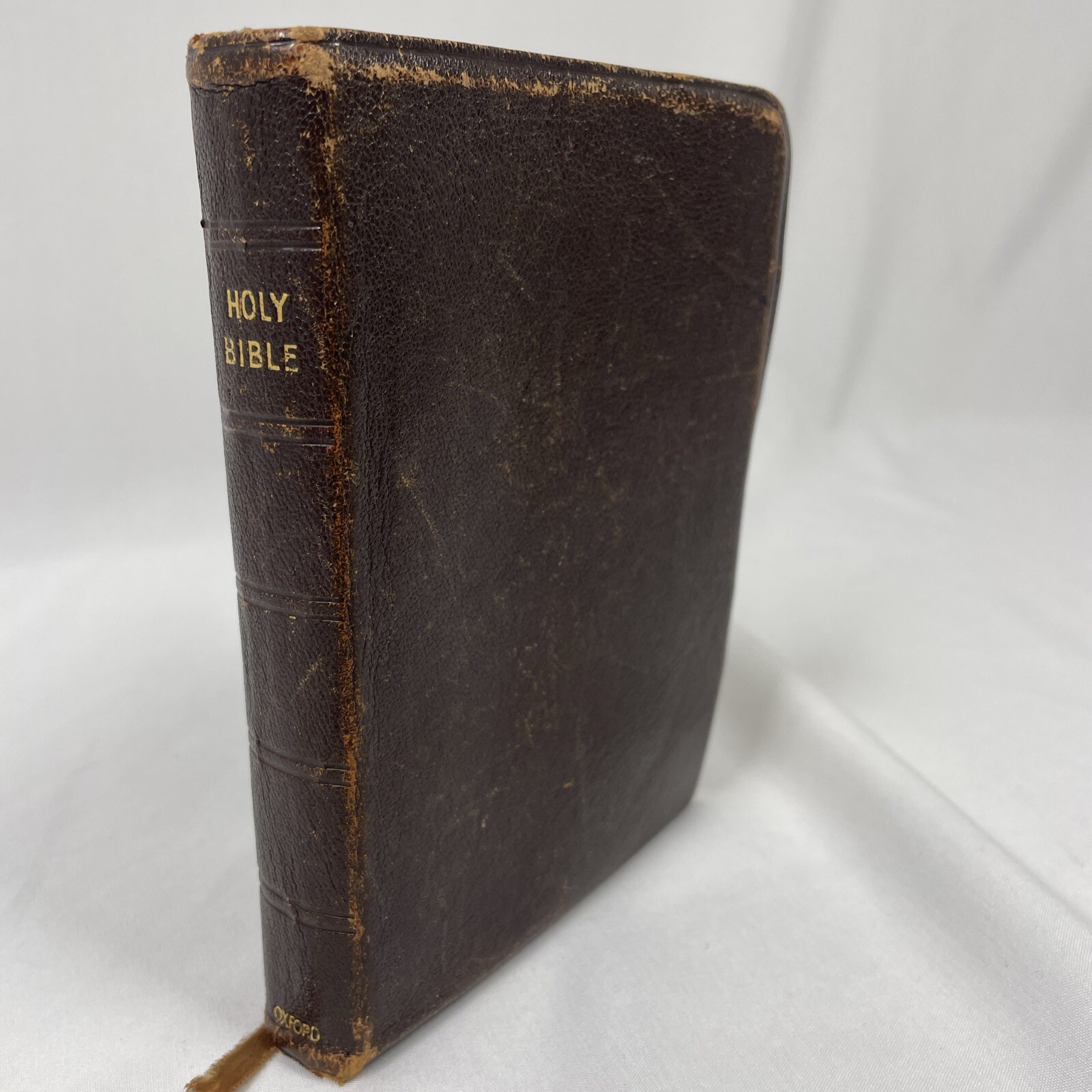 Leather Bible Silk Sewn India Pocket Book Vintage