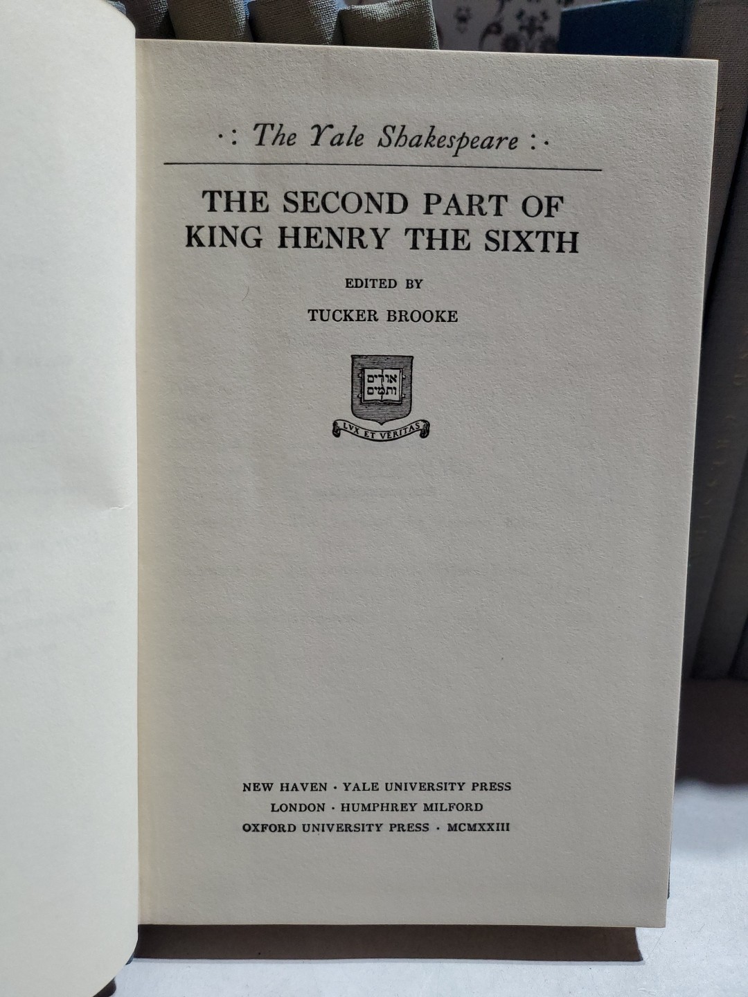 Yale Shakespeare 31 Vol Set Yale University Press 1919-1928 HC Complete Plays Lo