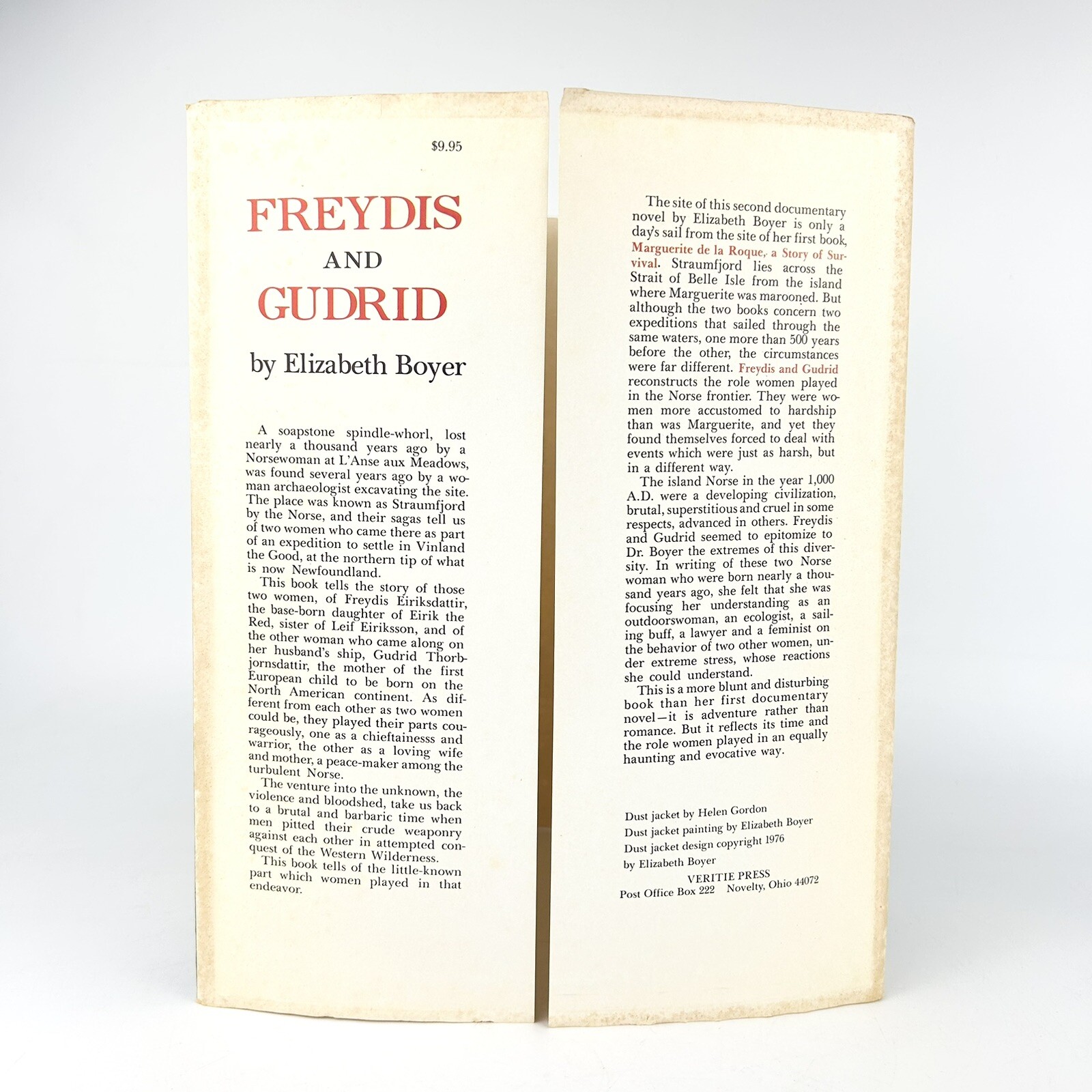 Freydis And Gudrid Elizabeth Boyer Signed First Edition Hardcover