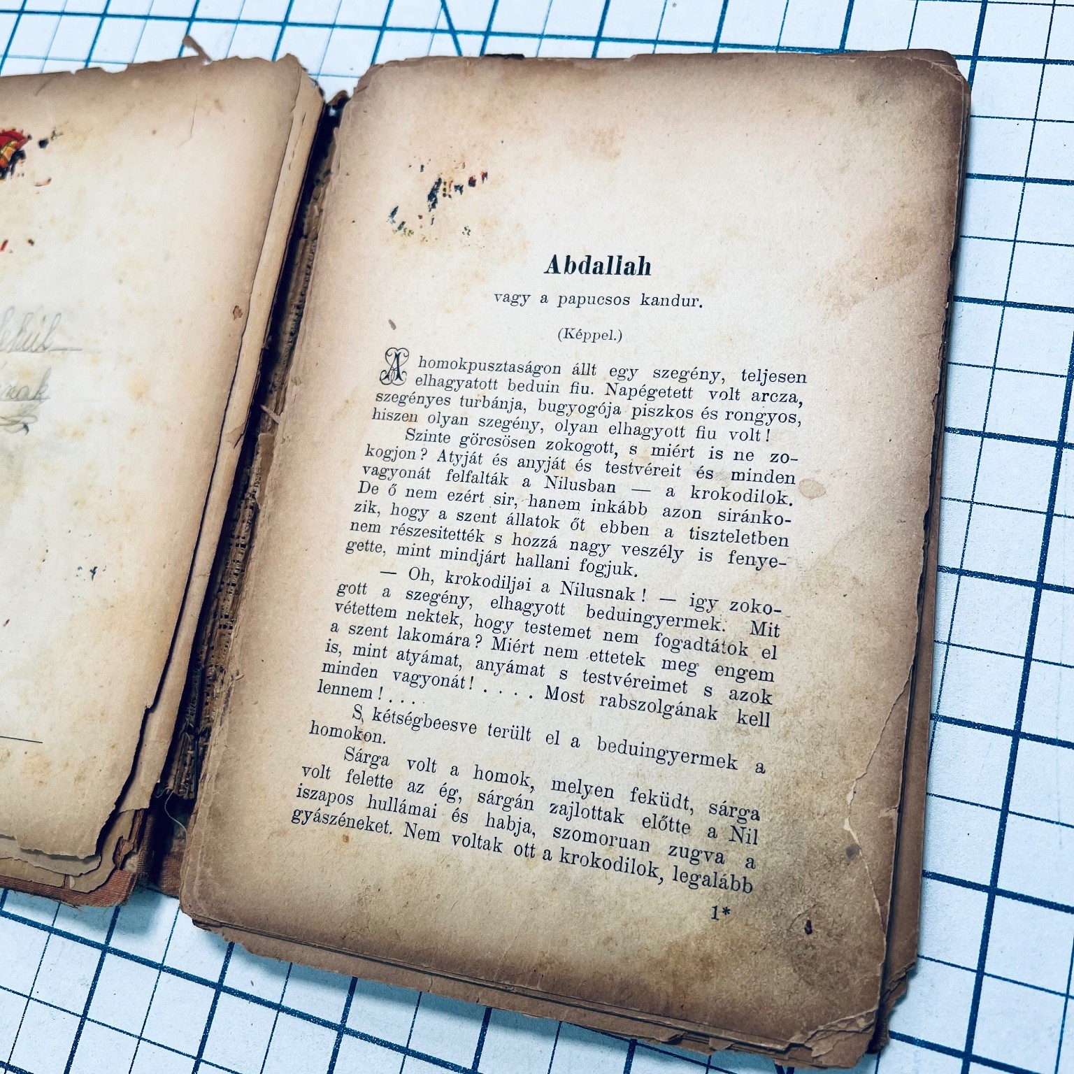 One Thousand and One Nights Koltai Virgil Hungary Fairy Tale Antique Distressed