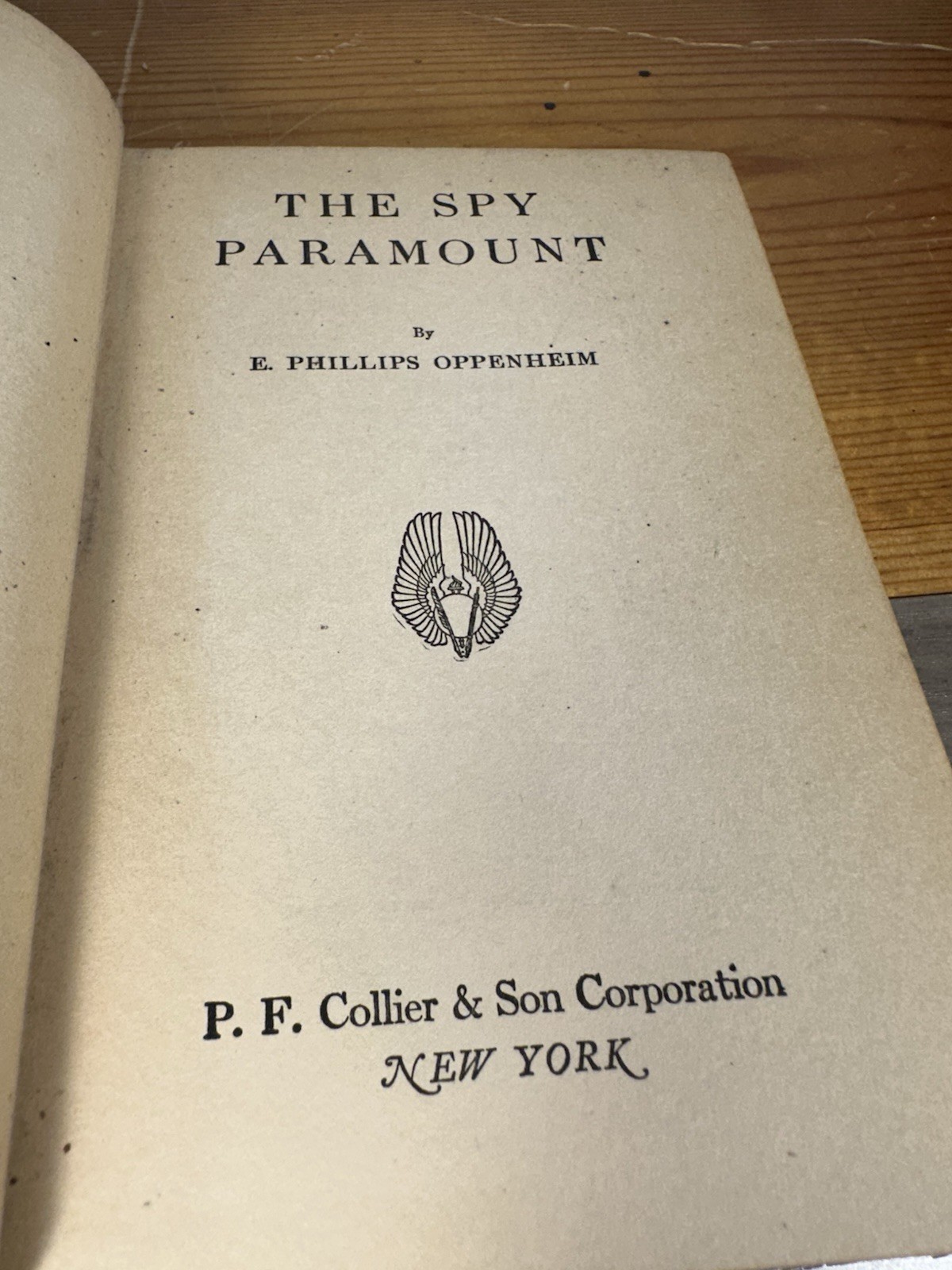 The Spy Paramount by E. Phillips Oppenheim 1934 Collier Hardcover Spy Novel