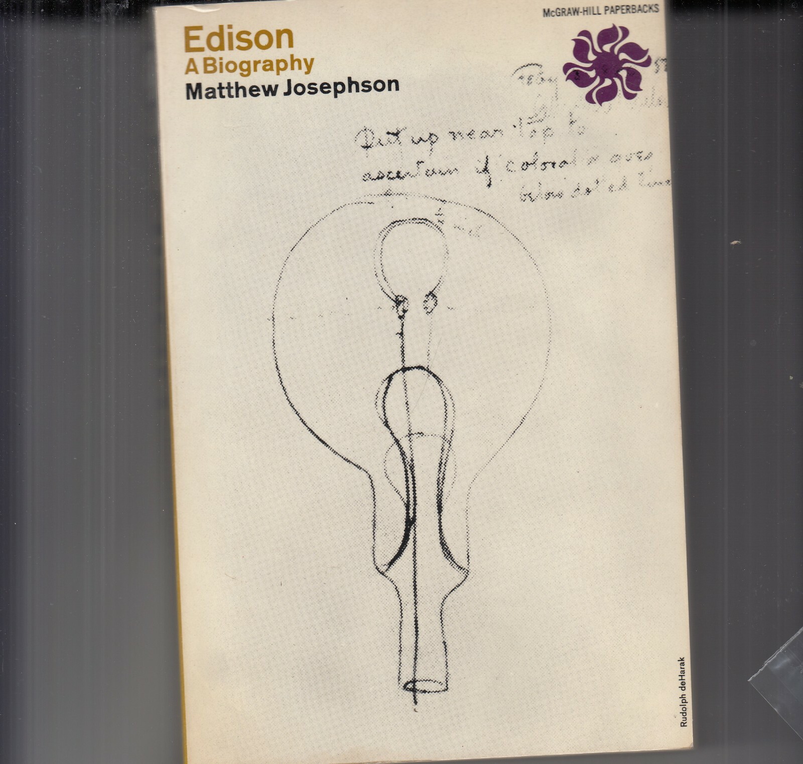 EDISON A BIOGRAPGHY – MATTHEW JOSEPHSON – BOOK – 500 PAGES. 1ST EDITION