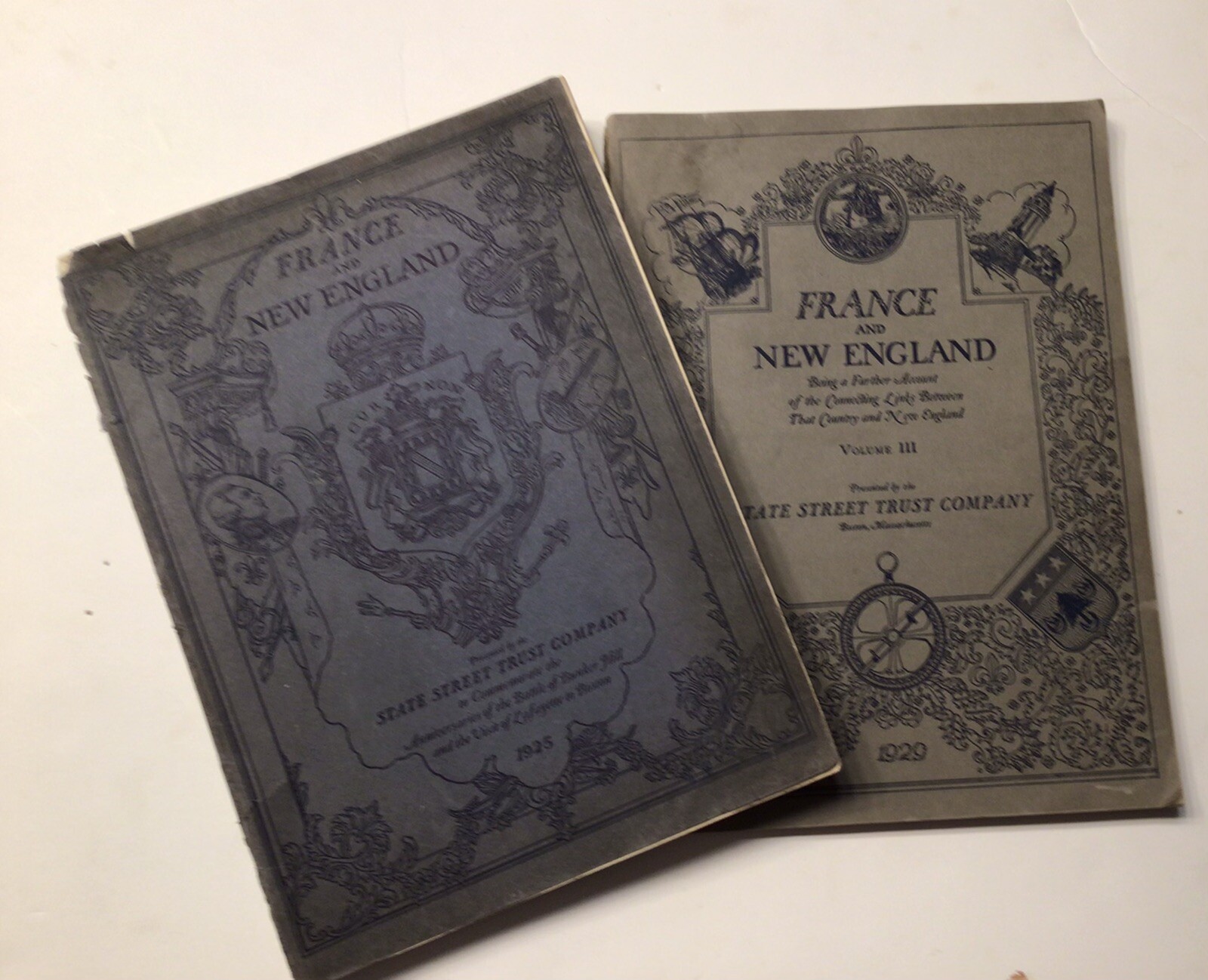 1925 France and New England Vol. 1 & Vol. 3 – State Street Trust Company