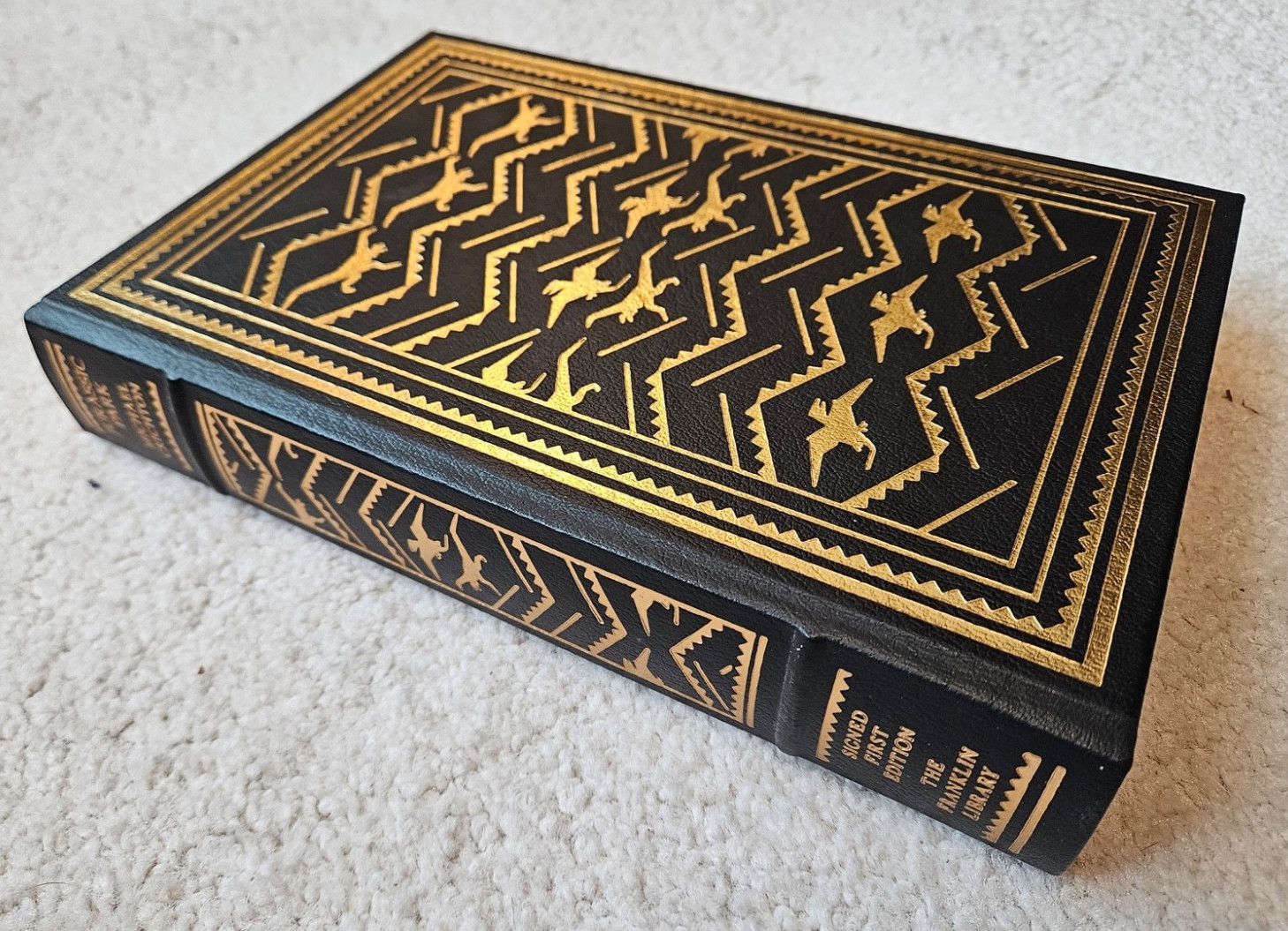 JURASSIC PARK , Michael Crichton, Franklin Library SIGNED First Edition