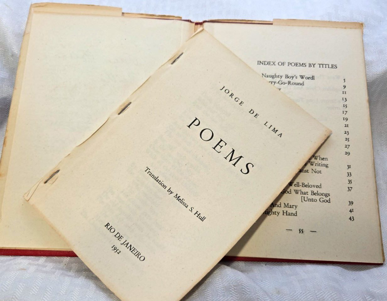 Signed Jorge De Lima Poems Vintage Book -Inscription/Signed by Author – 1952