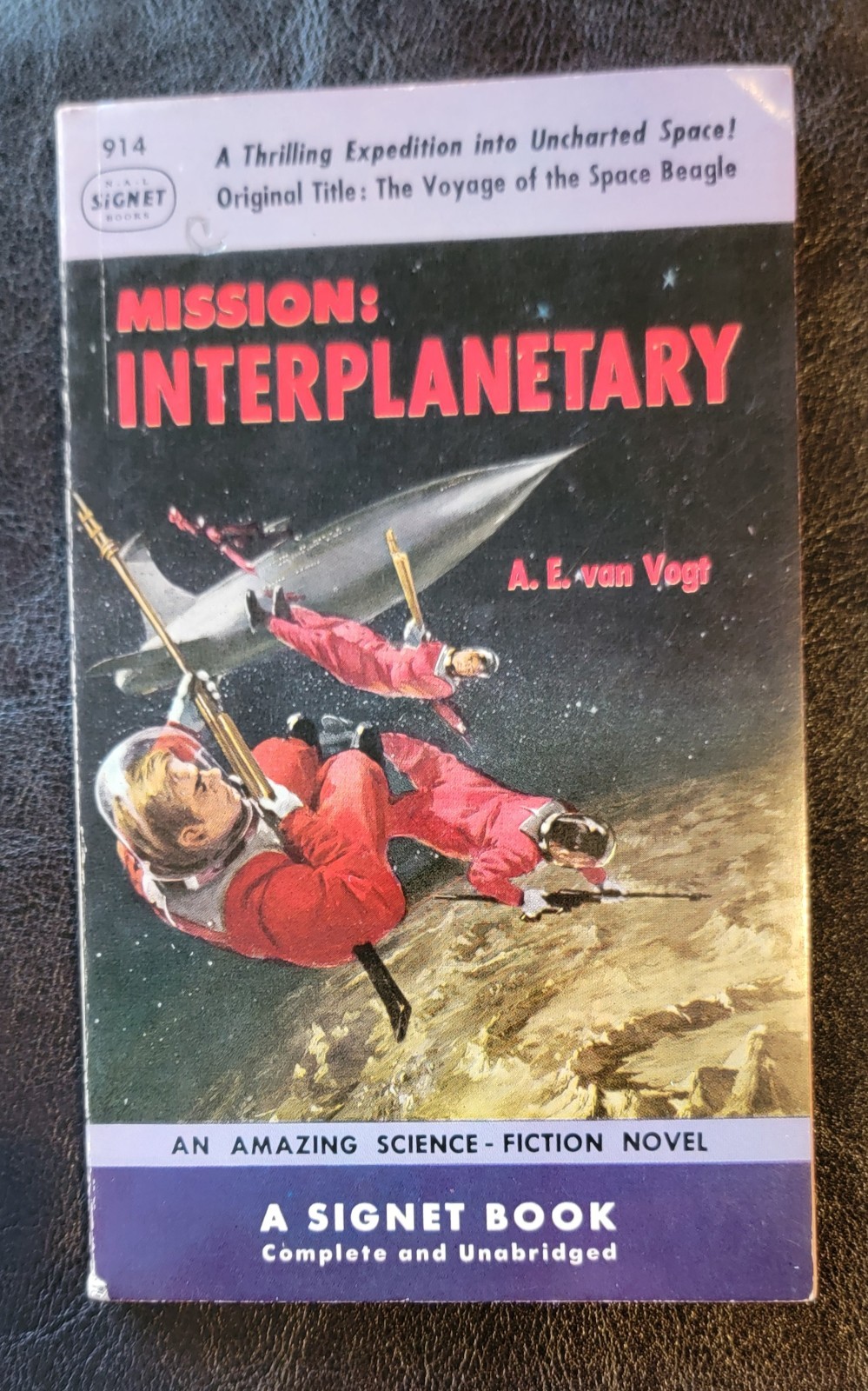 Mission: Interplanetary A.E. Van Vogt Signet 914 1st Print 1952 Meltzoff Cover
