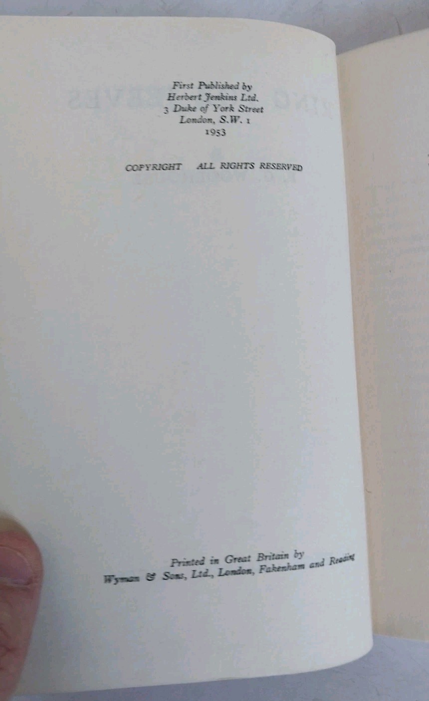 Ring For Jeeves By P. G. Wodehouse 1953 Hardcover
