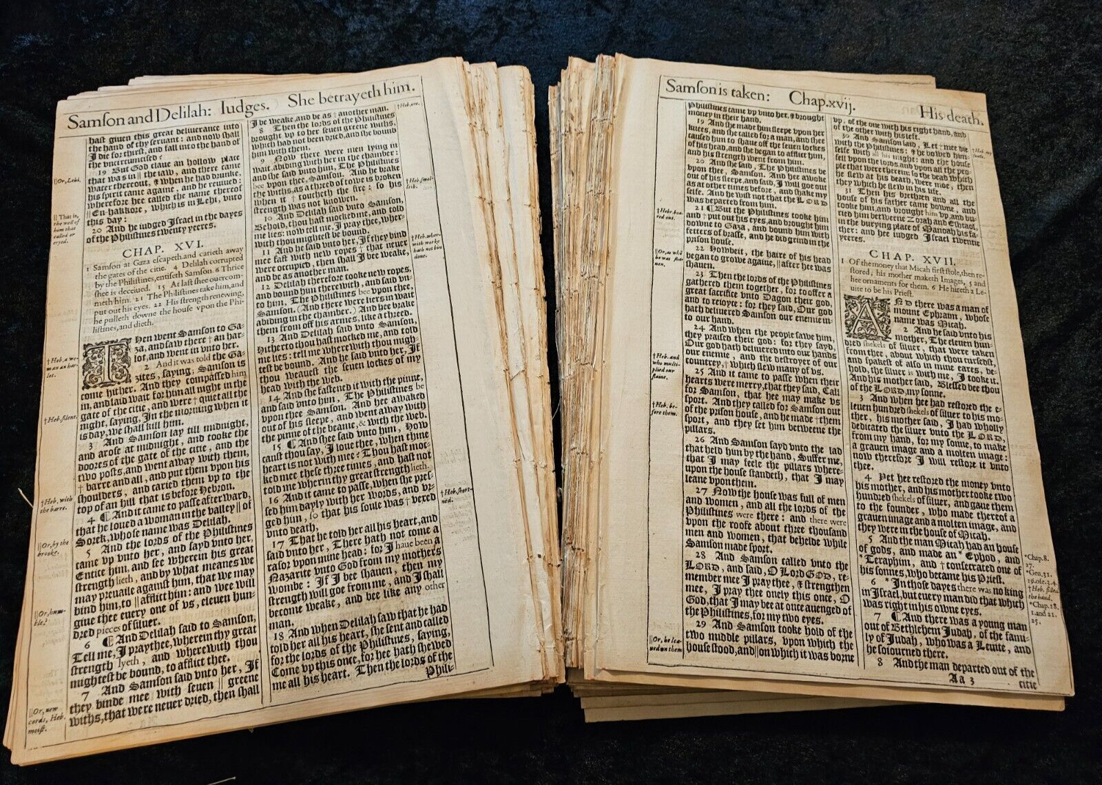 1611 King James Bible Leaf ~YOU PICK your LEAF~Starting at $49~ 4th issue 1634