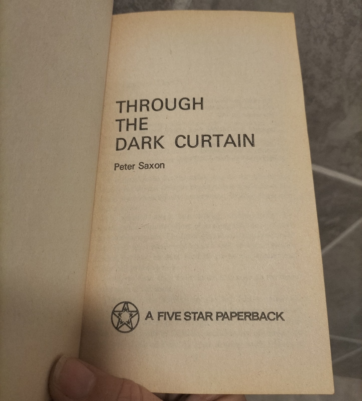 Peter Saxon – Through The Dark Curtain A Five Star Paperback 1972 Folk Horror