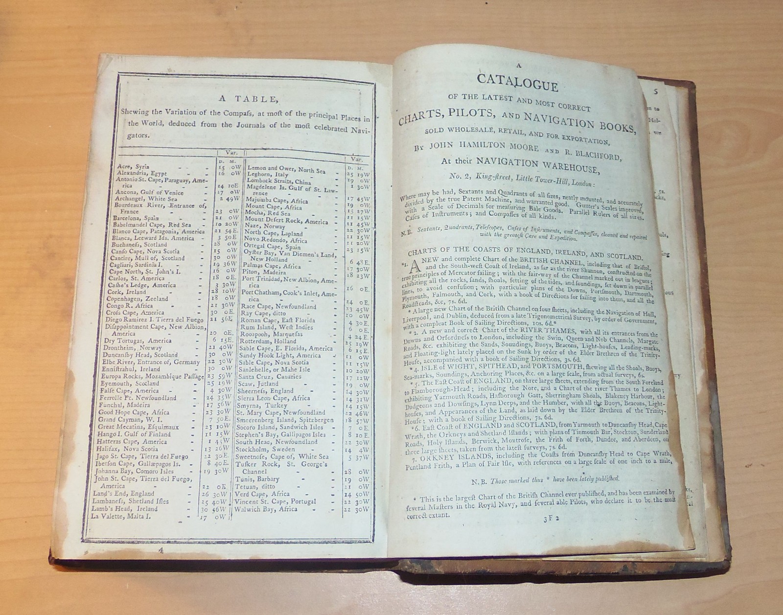 The New Practical Navigator. Moore. ca.1804.