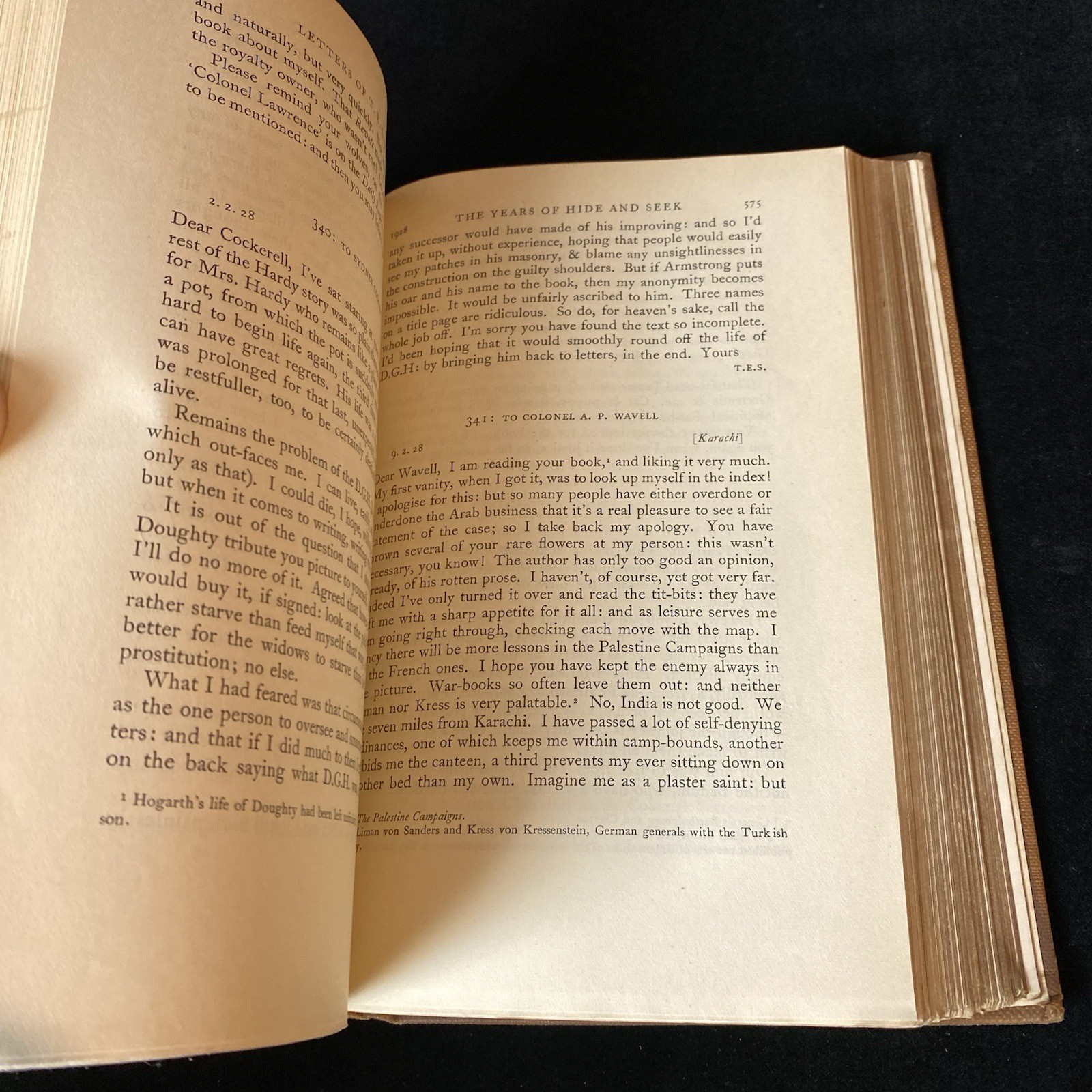 1938 The Letters of TE Lawrence 1st Ed. With Maps Illustrations HB Alden Press