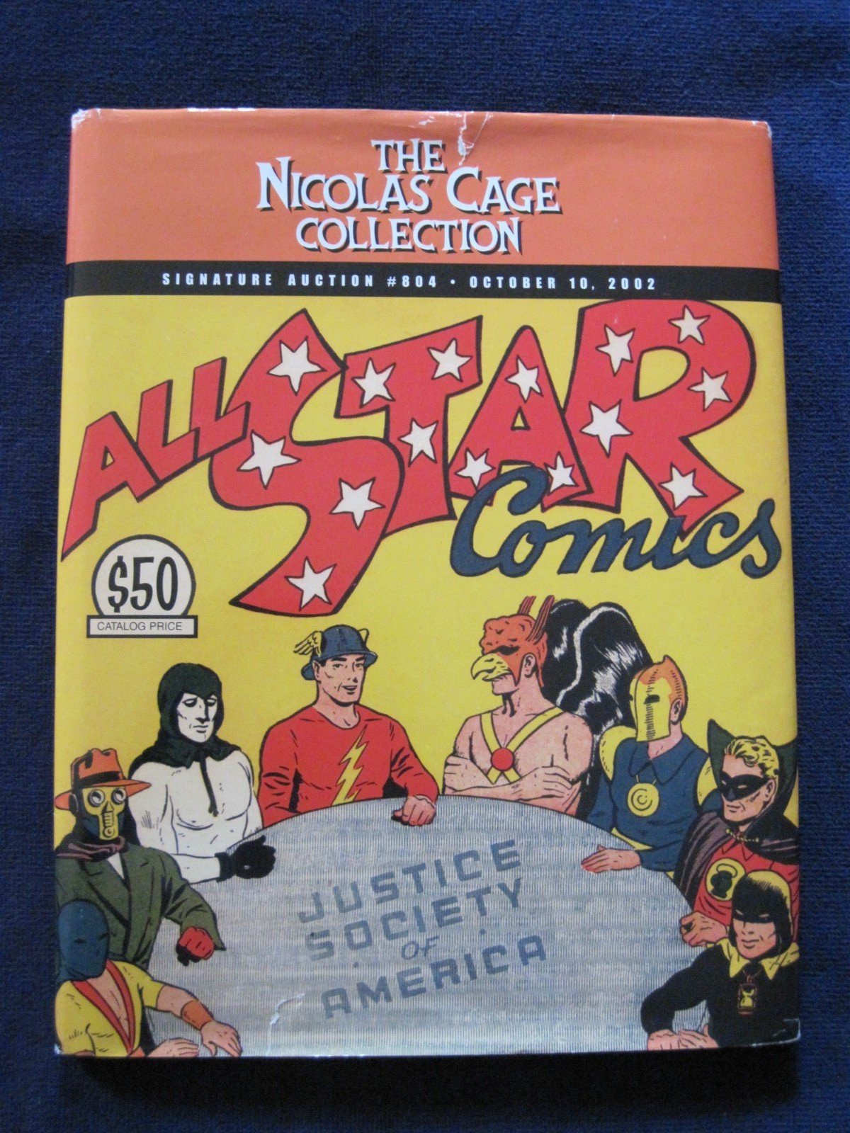 NICOLAS CAGE COMIC BOOK COLLECTION AUCTION CATALOGUE – 1st ED. HC IN DJ