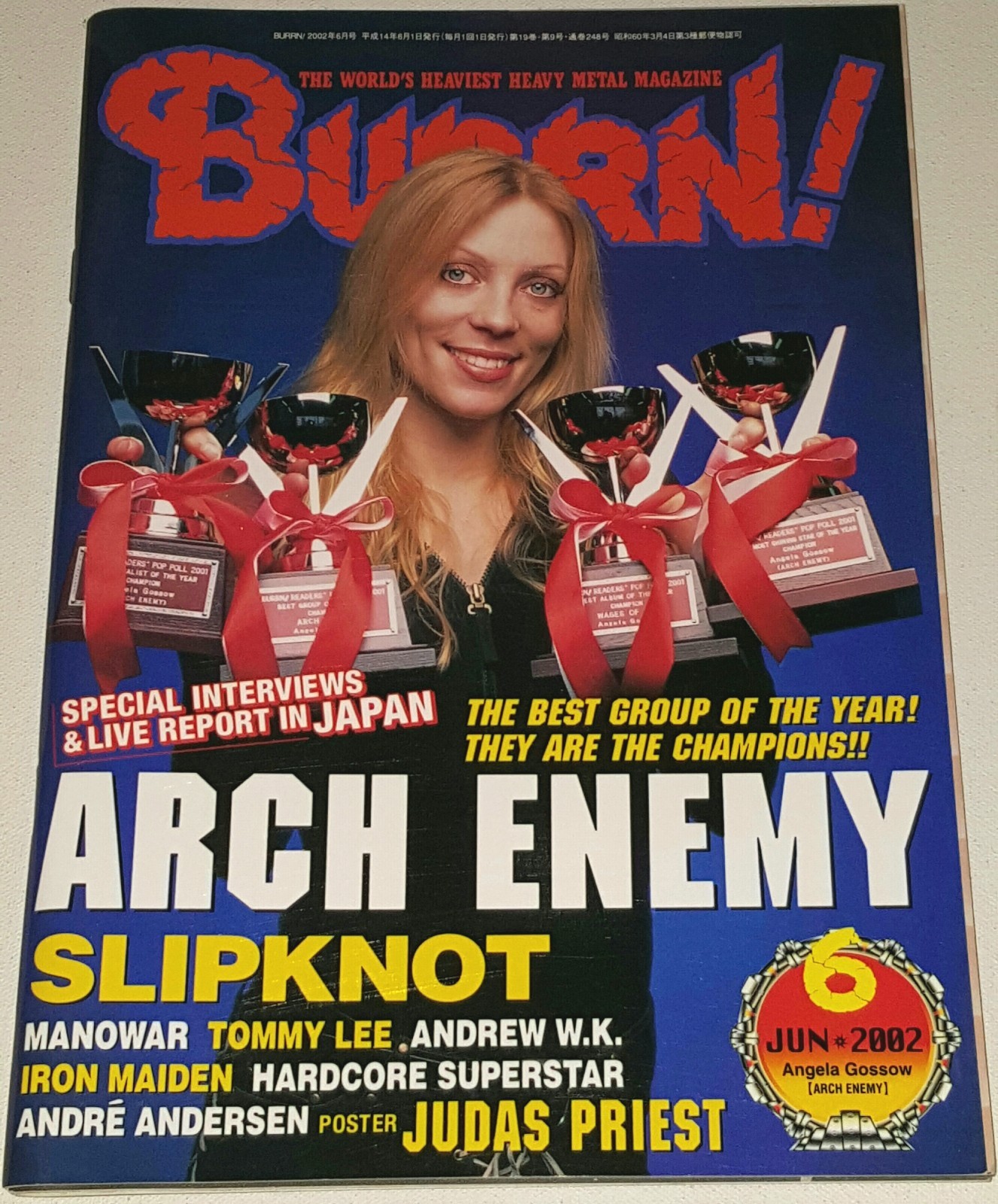 ARCH ENEMY BURRN! MAGAZINE 02 Japan Japanese Heavy Metal SLIPKNOT IRON MAIDEN