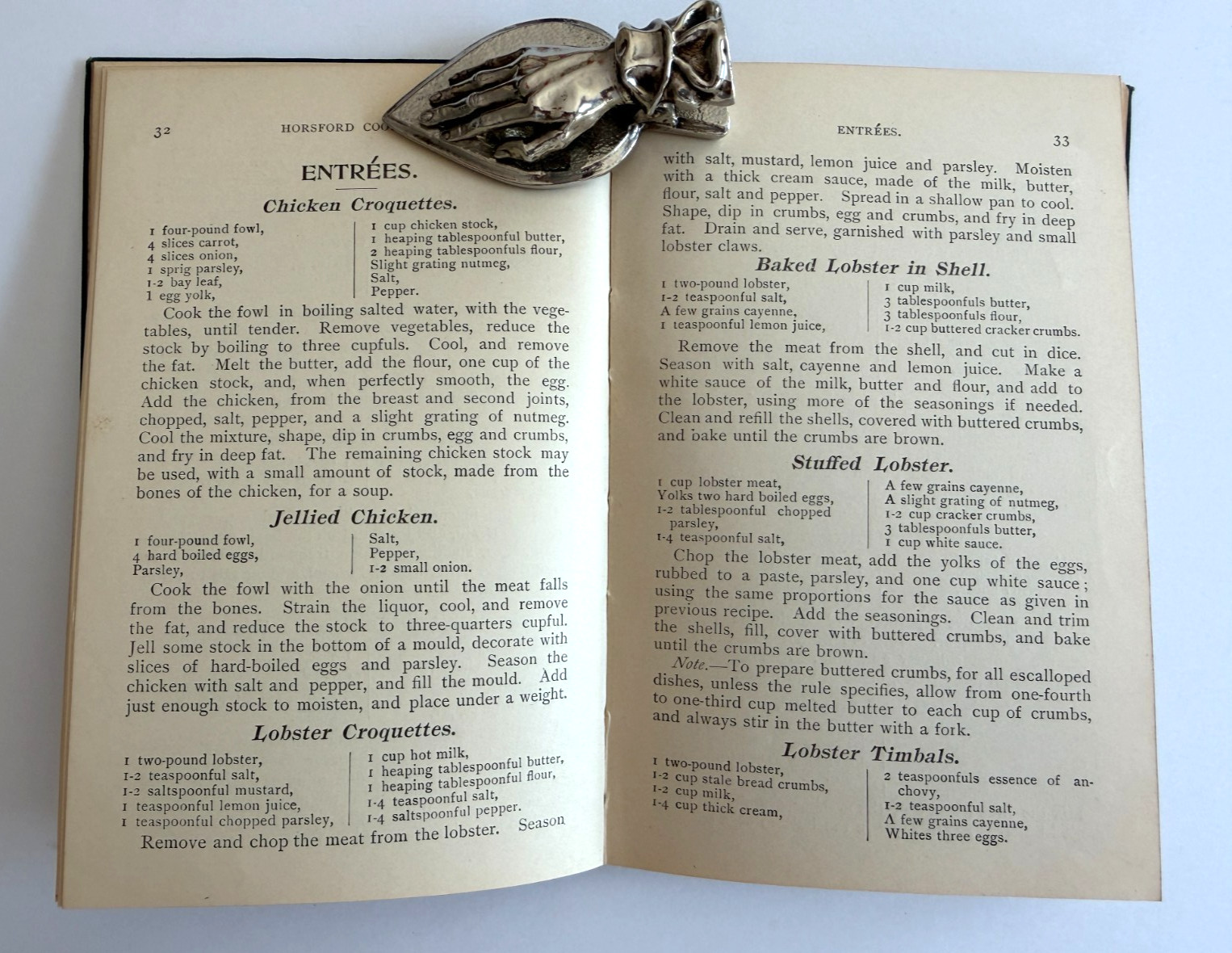 Antique 1895 Horsford Cook Book Fannie Farmer Boston Cooking School Hardcover 1s