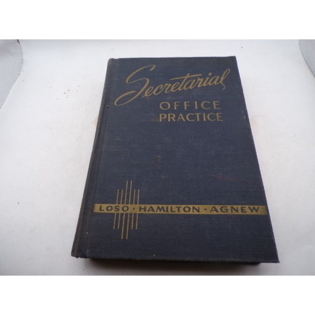 Vintage 1937 Secretarial Office Practice Hardcover Book Loso Hamilton Agnew Deco