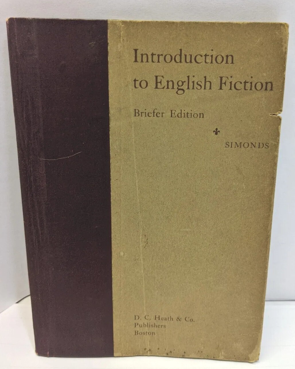 Vintage 1898 Introduction To English Fiction Briefer Edition By William Simonds