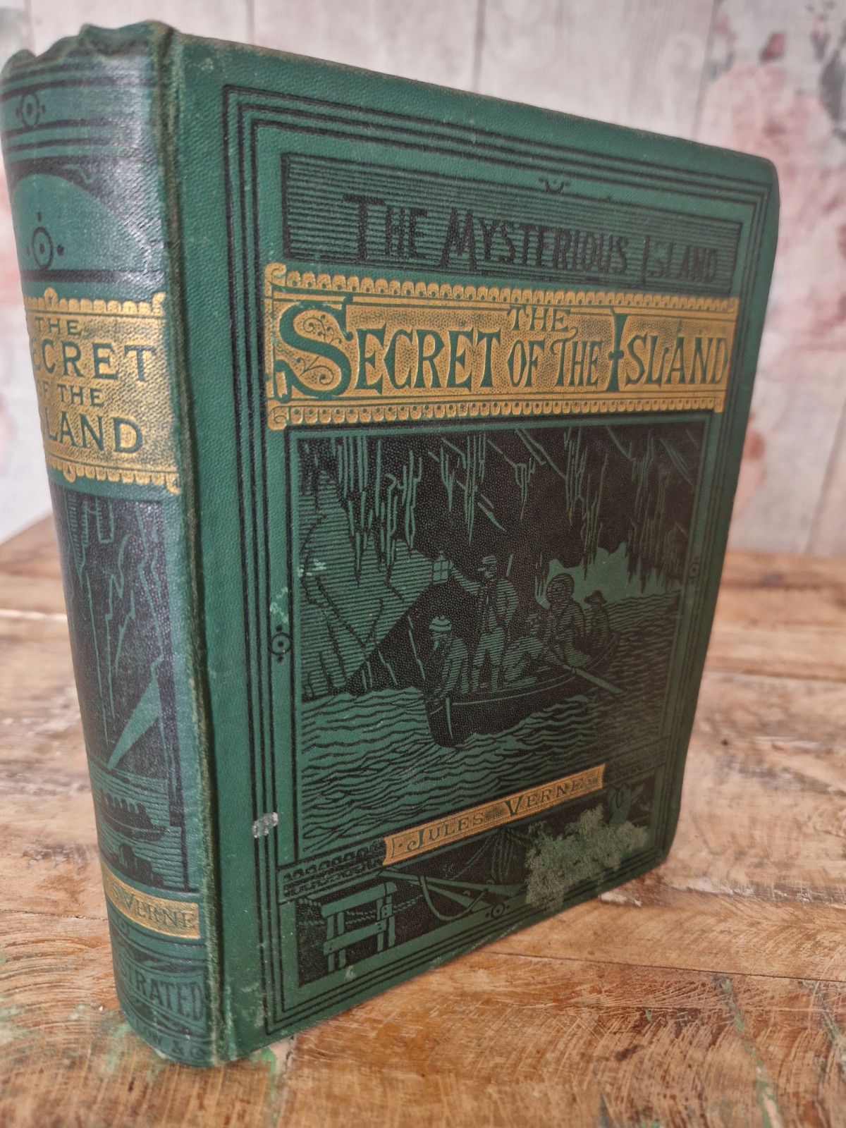 Jules Verne THE SECRET OF THE ISLAND 1892 Antique Hardcover Sampson Low 6th Ed