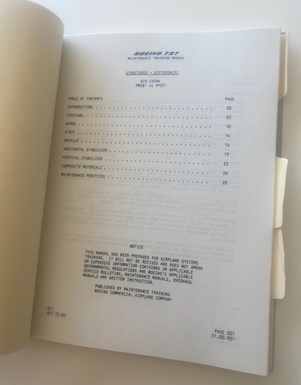 Boeing Airplane Familiarization Course 737 + 757/767 : 2 Softcover Binders 1989