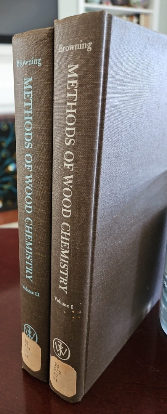 Methods Of Wood Chemistry by Browning HC 1967 2-Volume Set