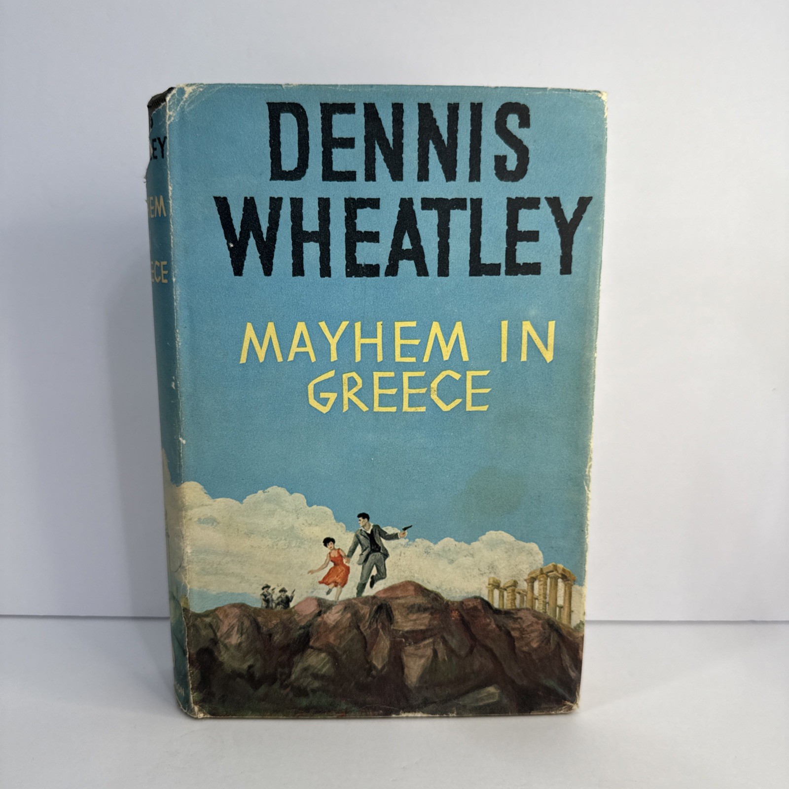 Dennis Wheatley Mayhem in Greece 1962 Hardback Book Hardcover DAMAGED