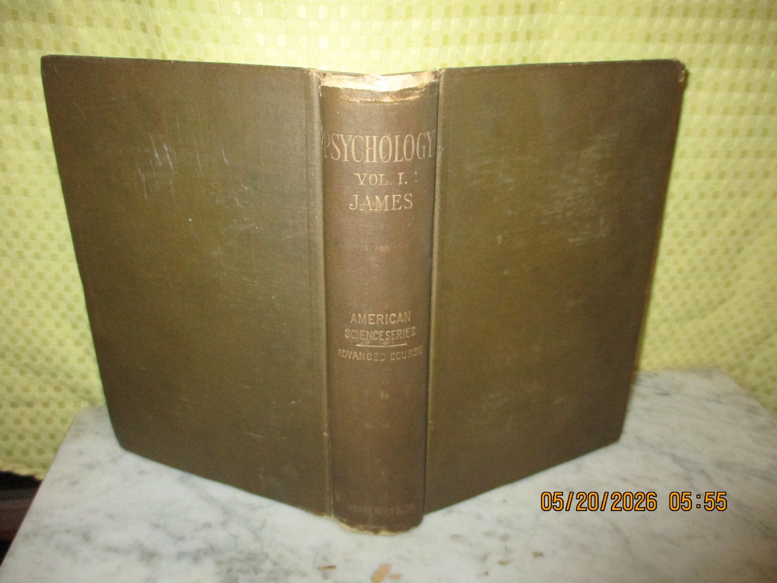 Principles of Psychology by William James 1890 3rd printing