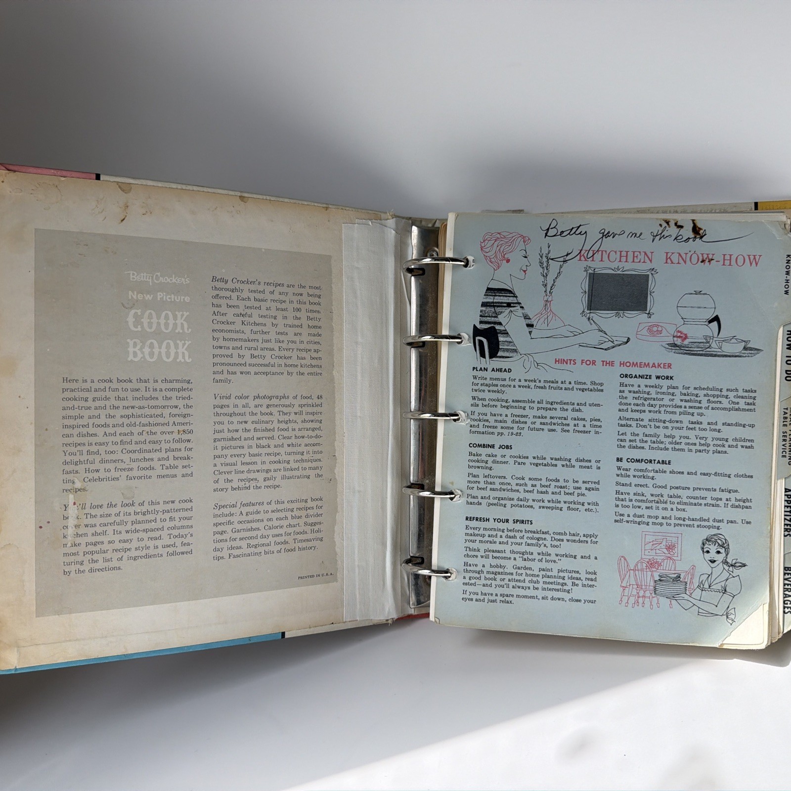 Betty Crocker’s New Picture Cook Book Ring Binder 1961 1st Edition 6th Printing