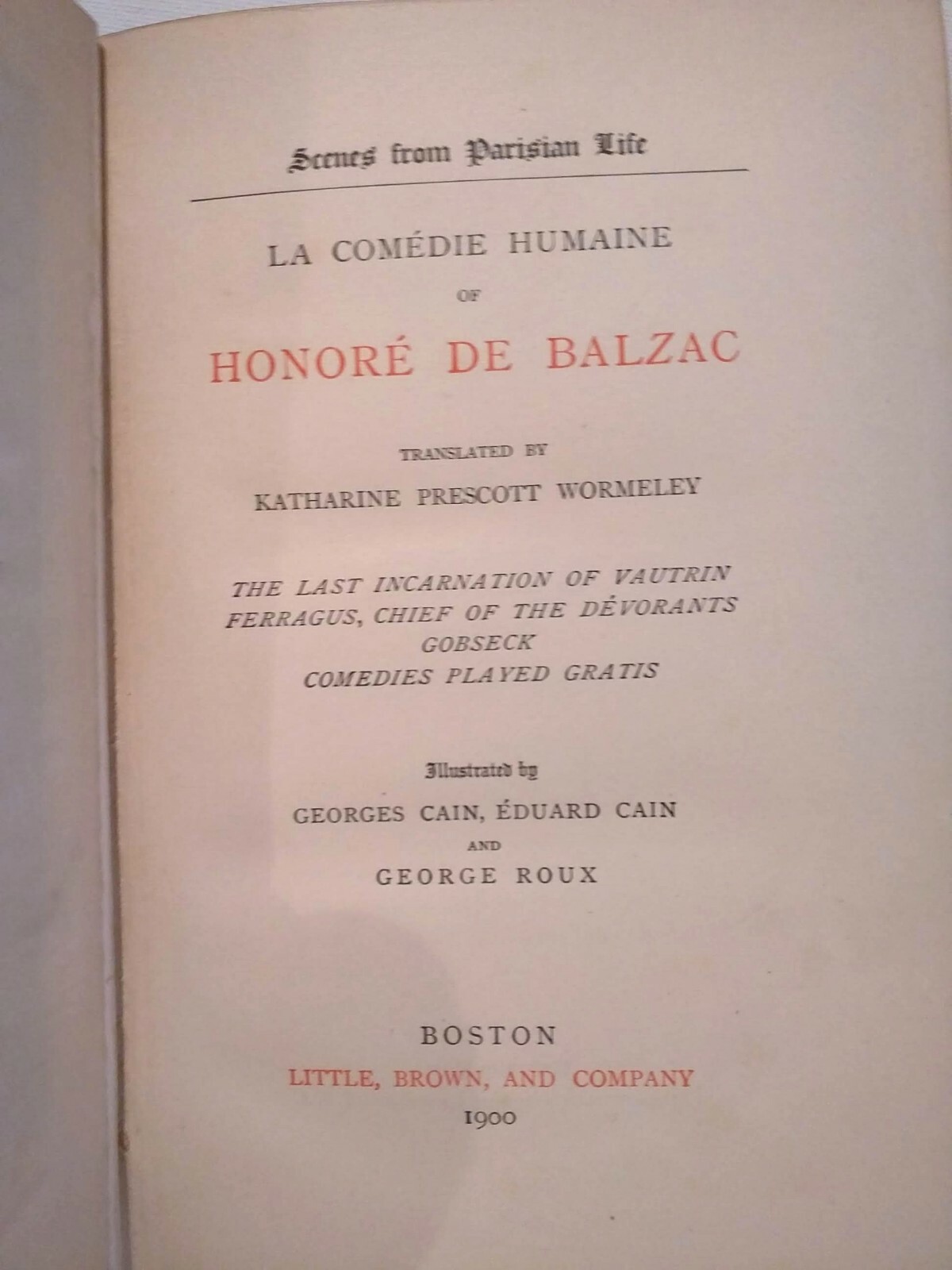 The Works of Balzac Centenary Edition Vol.XIV and XX, 1899-1900, Visual Library