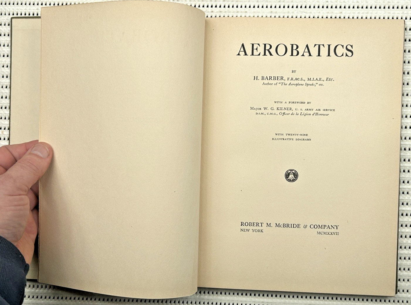 1927 Military Aviation Aerobatics Biplanes Hardcover Illustrated 78p