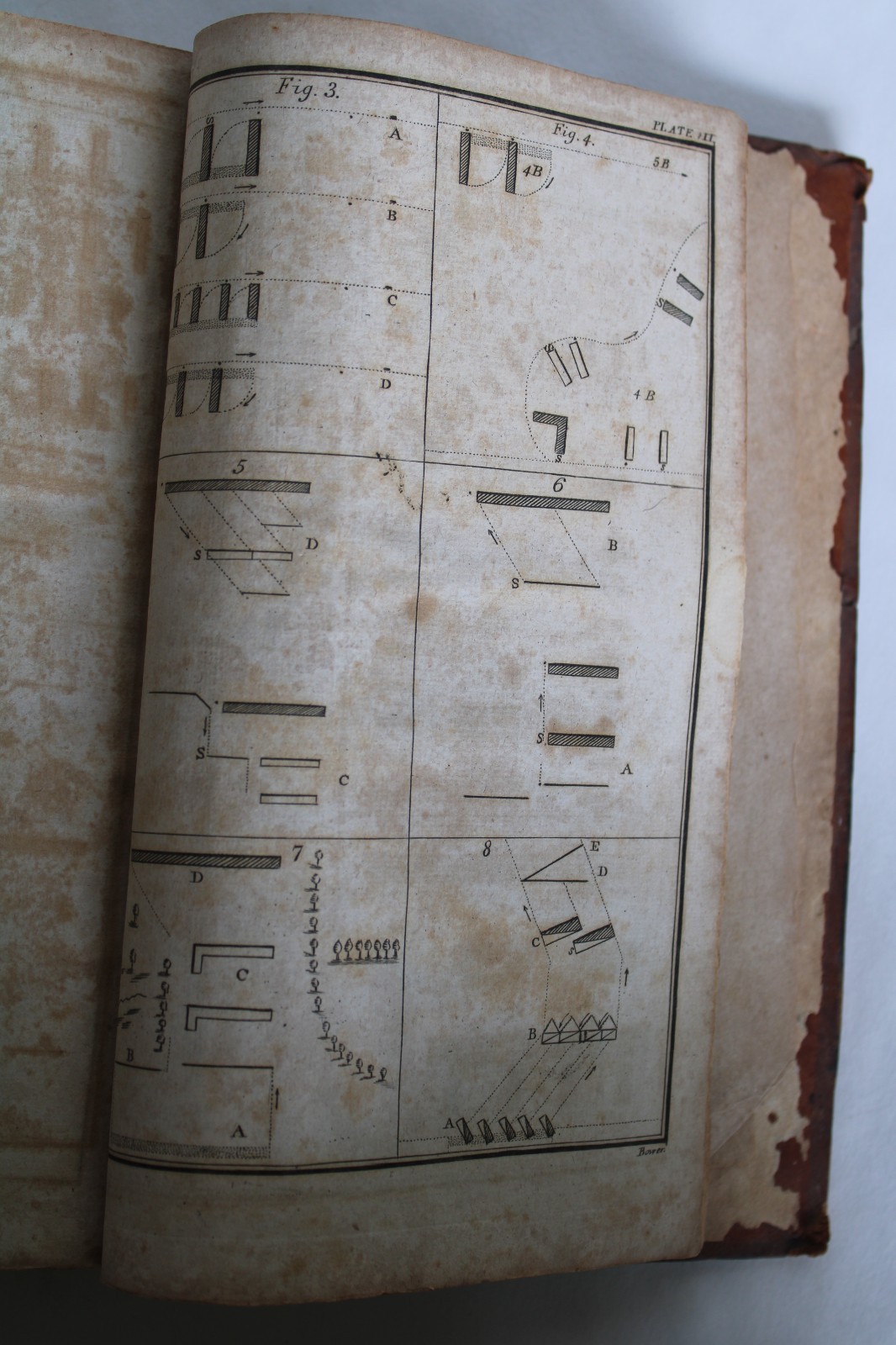 RARE Antique 1809 Military Tutor Book, USA Infantry Tactics, Thomas Town, Plates