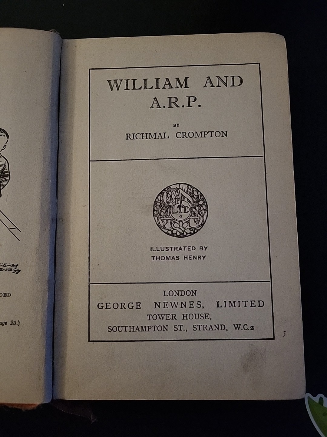 William and A.R.P. (1940) Richmal Crompton – spine missing